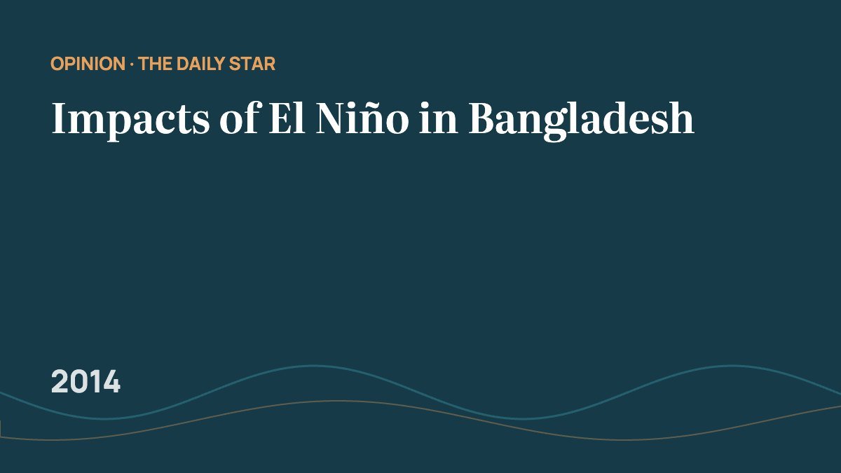 Impacts of El Niño in Bangladesh