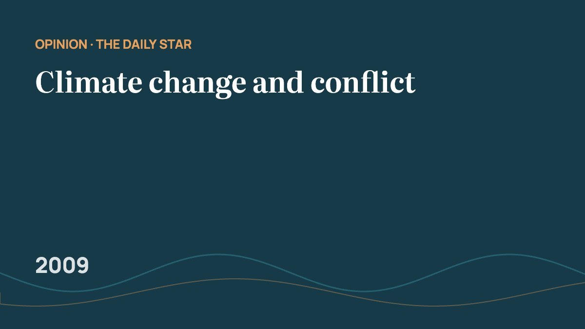 Climate change and conflict