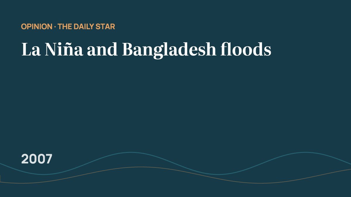 La Niña and Bangladesh floods