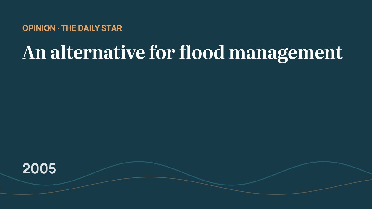 An alternative for flood management
