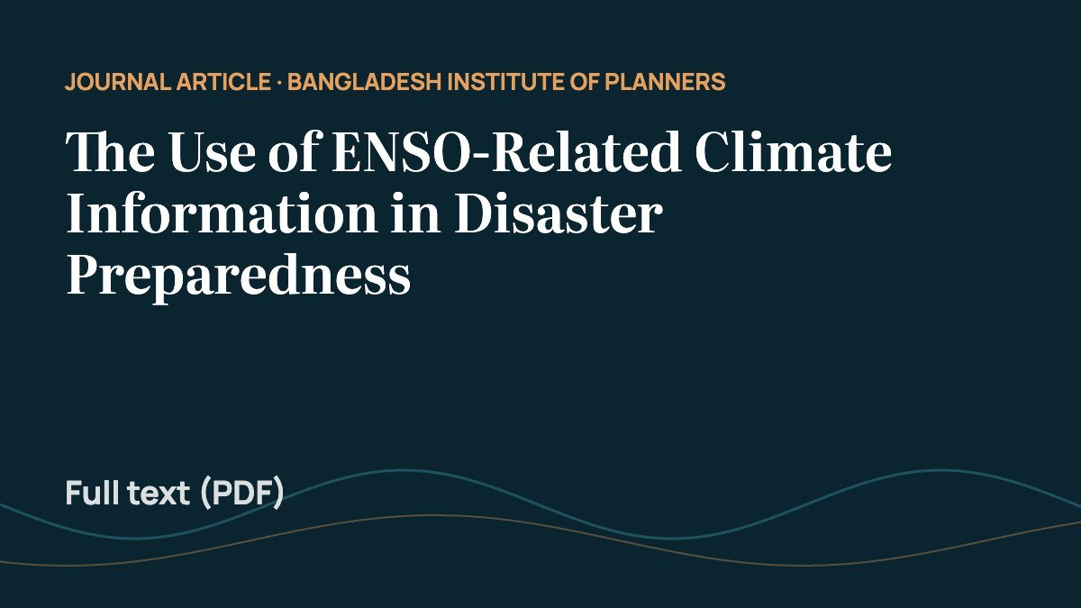 The Use of ENSO-Related Climate Information in Disaster Preparedness